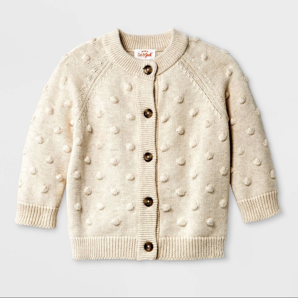 Cat and jack newborn popcorn bobble sweater